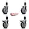 Service Caster 5'' Thermoplastic Rubber Wheel Swivel 1-5/8'' Expanding Stem Caster Set 2 Brakes, 4PK SCC-EX20S514-TPRB-2-PLB-2-158 - alternate 3